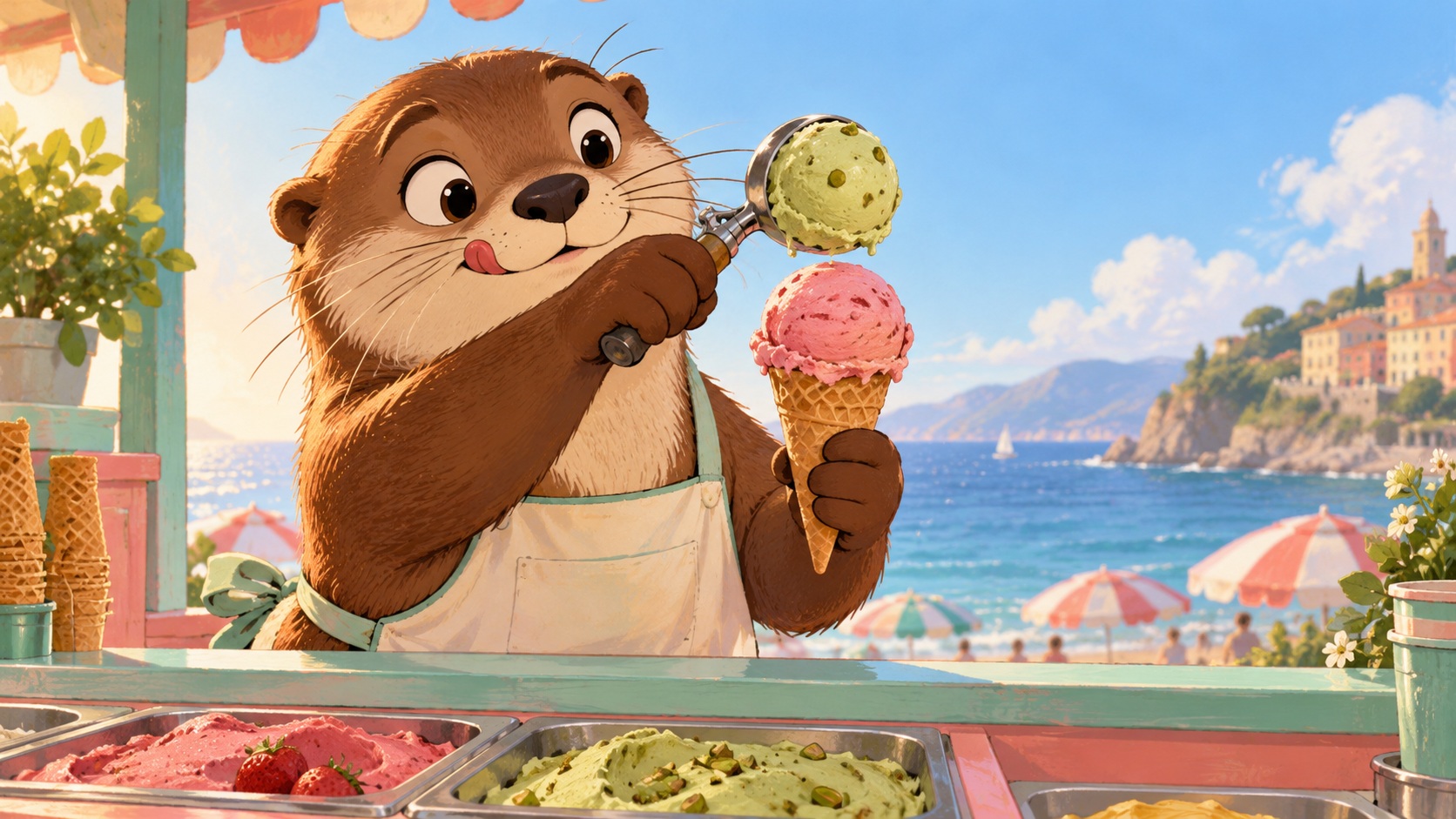 Turn a playful illustration into a short character story